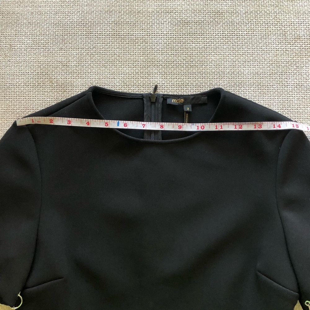 MAJE Black Dress with Piercings Neoprene - Picture 10 of 13